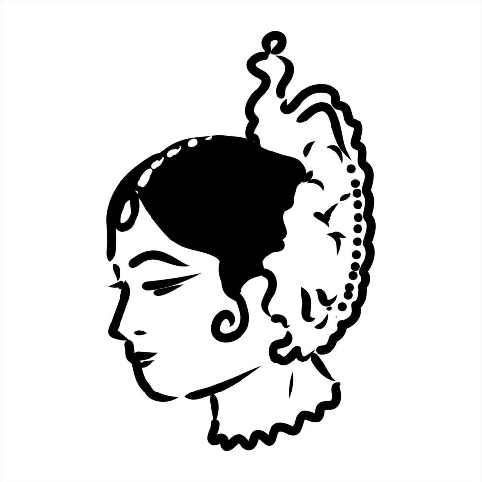 indian dance vector sketch