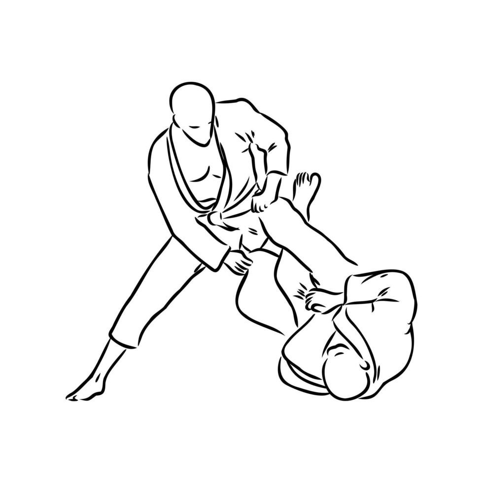 karate vector sketch