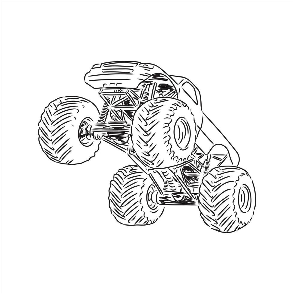monster truck vector sketch