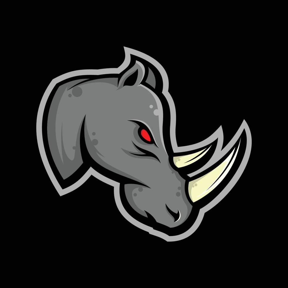 logotipo de la mascota del rinoceronte vector
