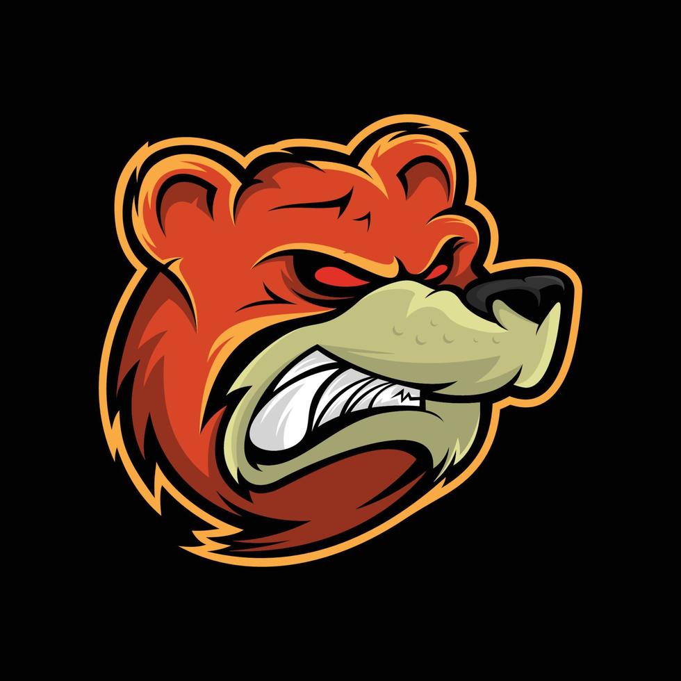 logotipo de la mascota del oso vector