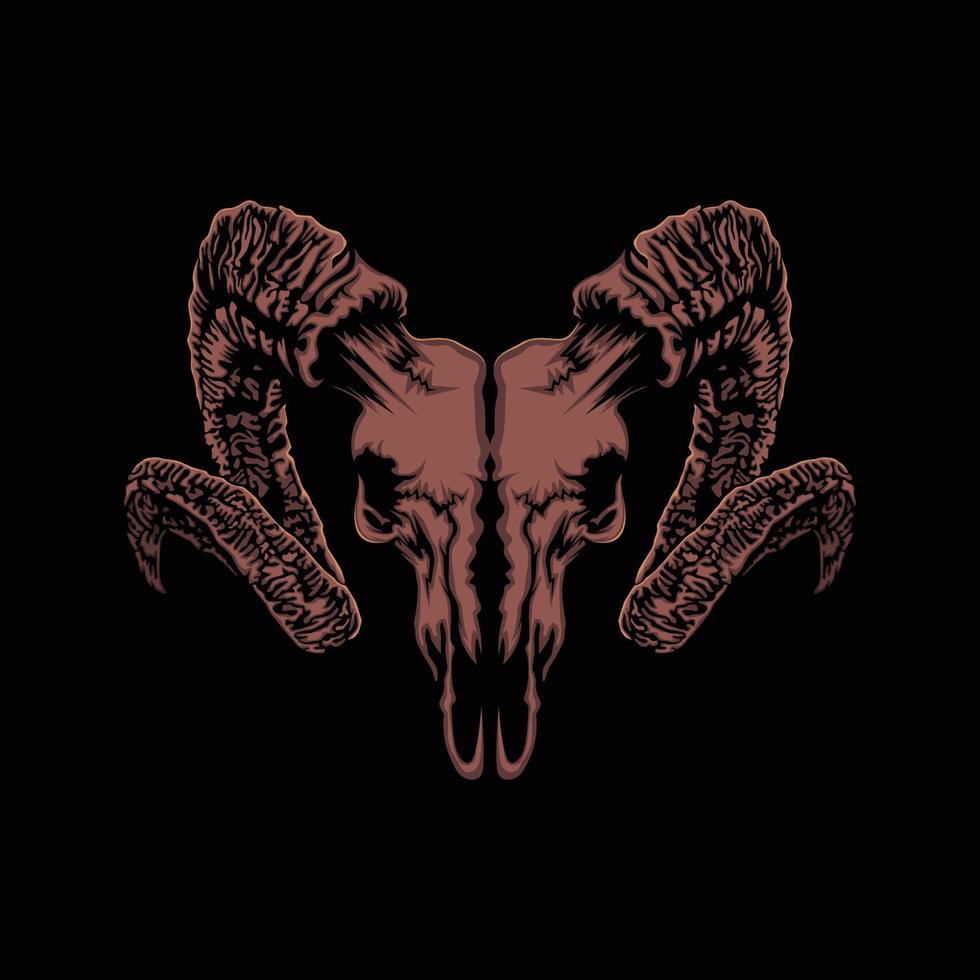 Goat Skull Mascot Logo vector