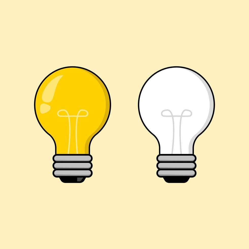 Bulb light vecter on flat design concepts. vector