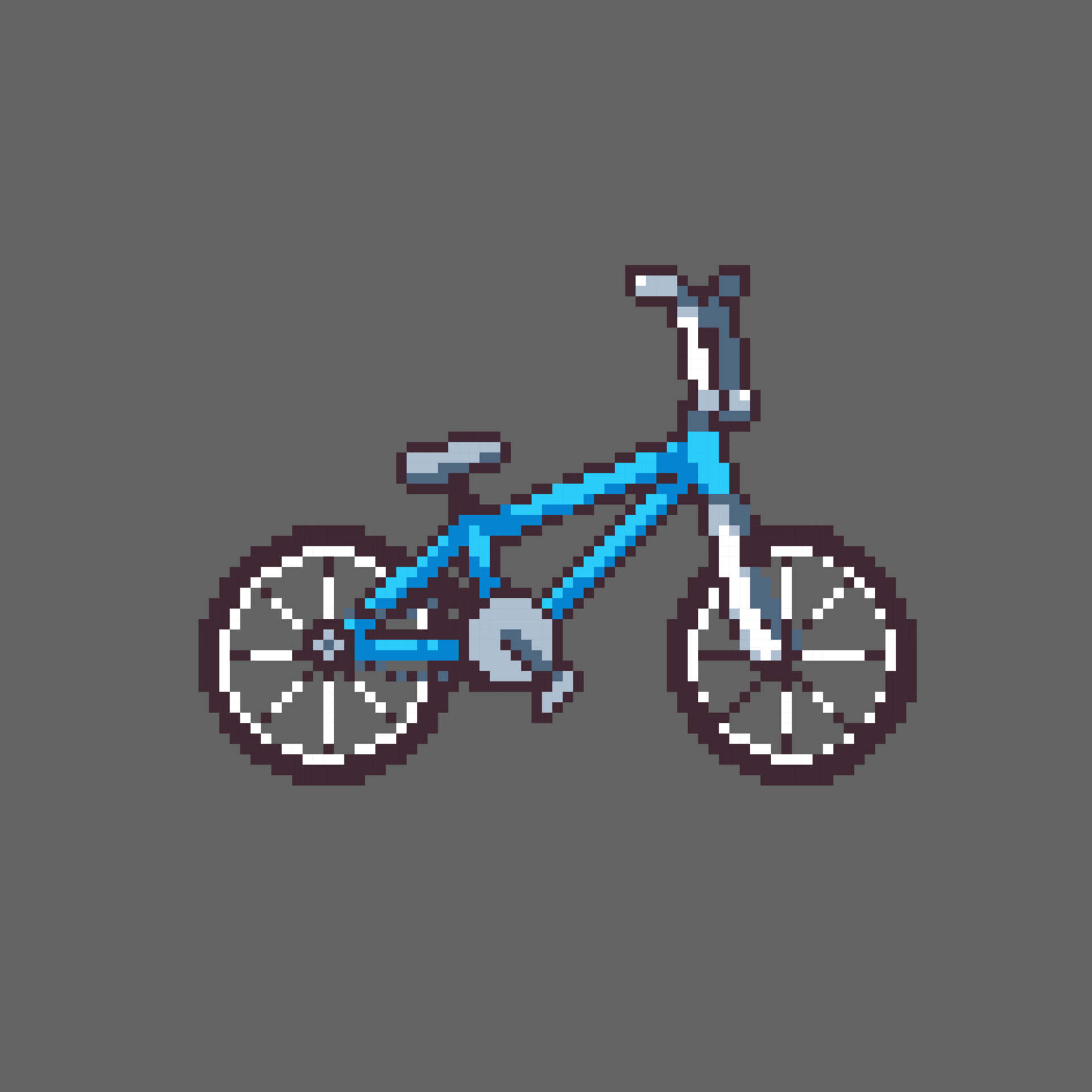 Fully editable pixel art vector illustration Bike or Bicycle for game