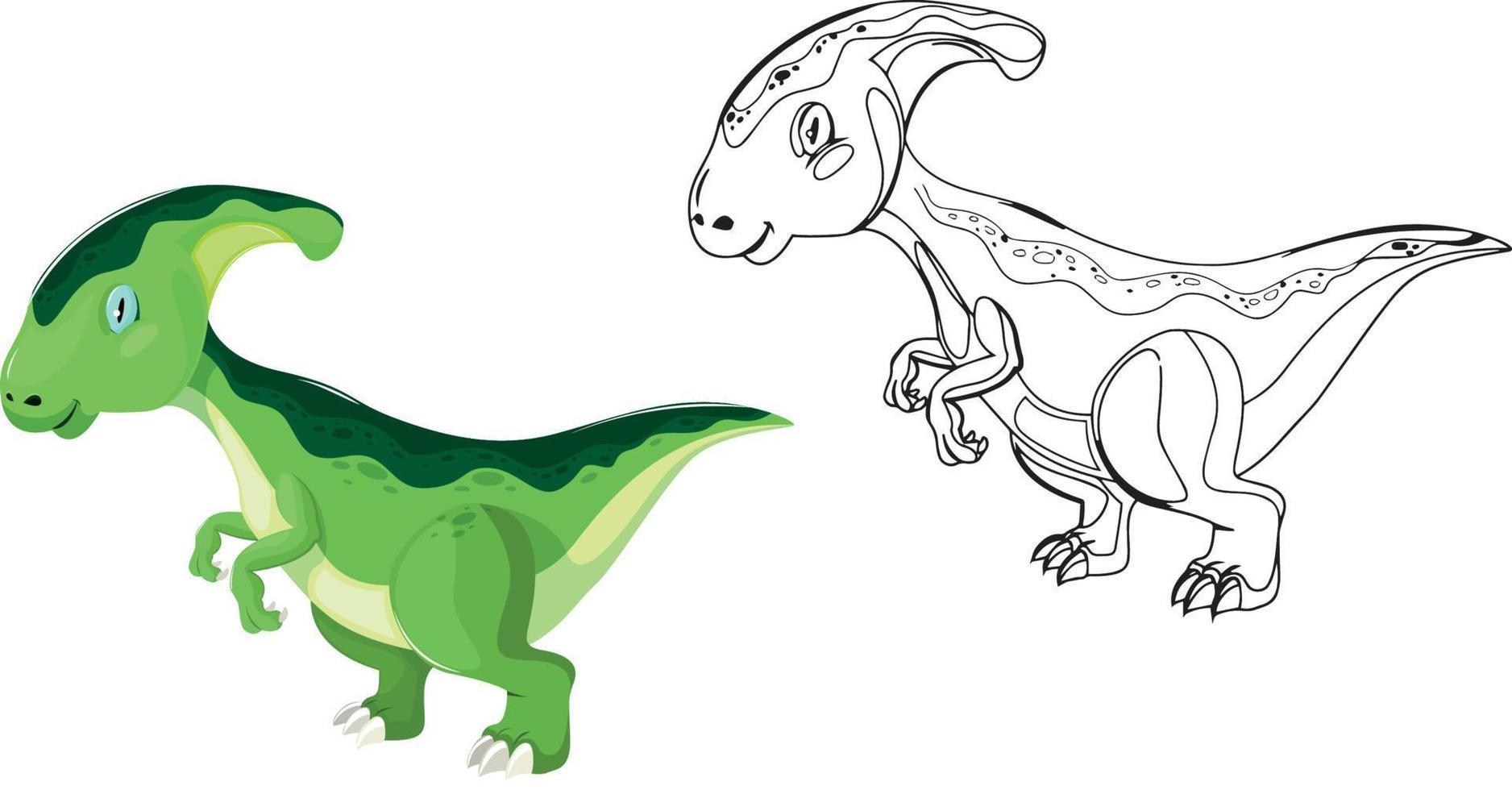 cute dinosaur tyrannosaurus coloring vector