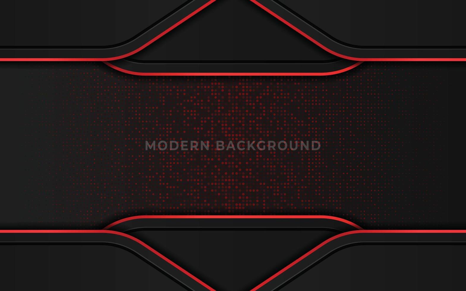 elegante fondo de lujo oscuro con elemento rojo brillante y brillo vector