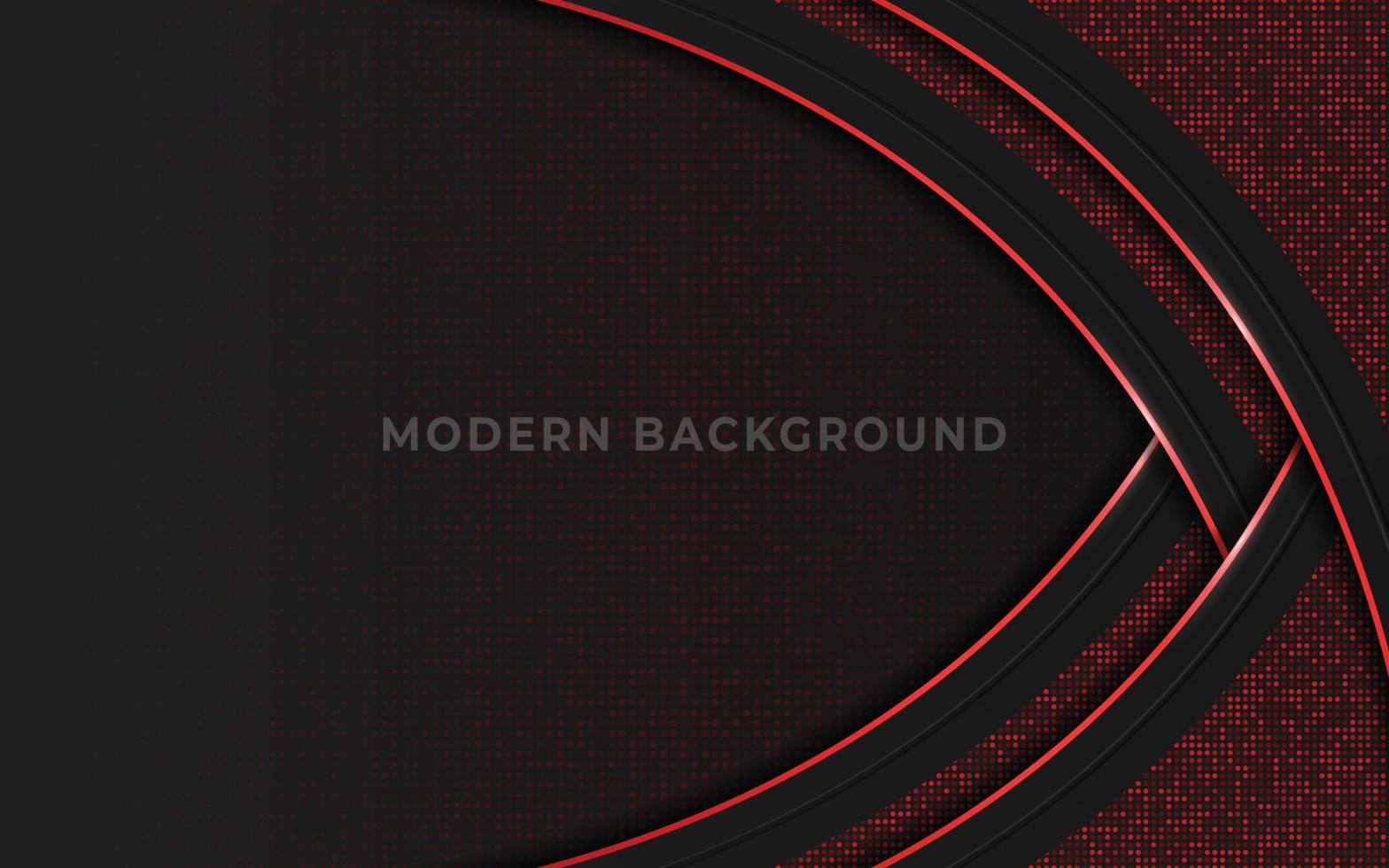 Elegant dark luxury background with red shiny and glitter element vector