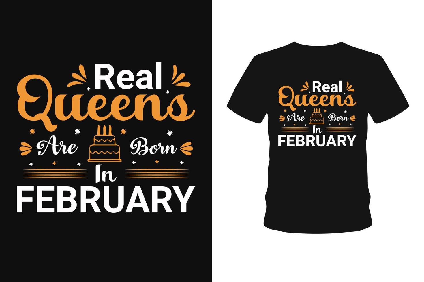 Real queens birthday  typography hand drown lettering t shirt and calligraphy t shirt designs vector