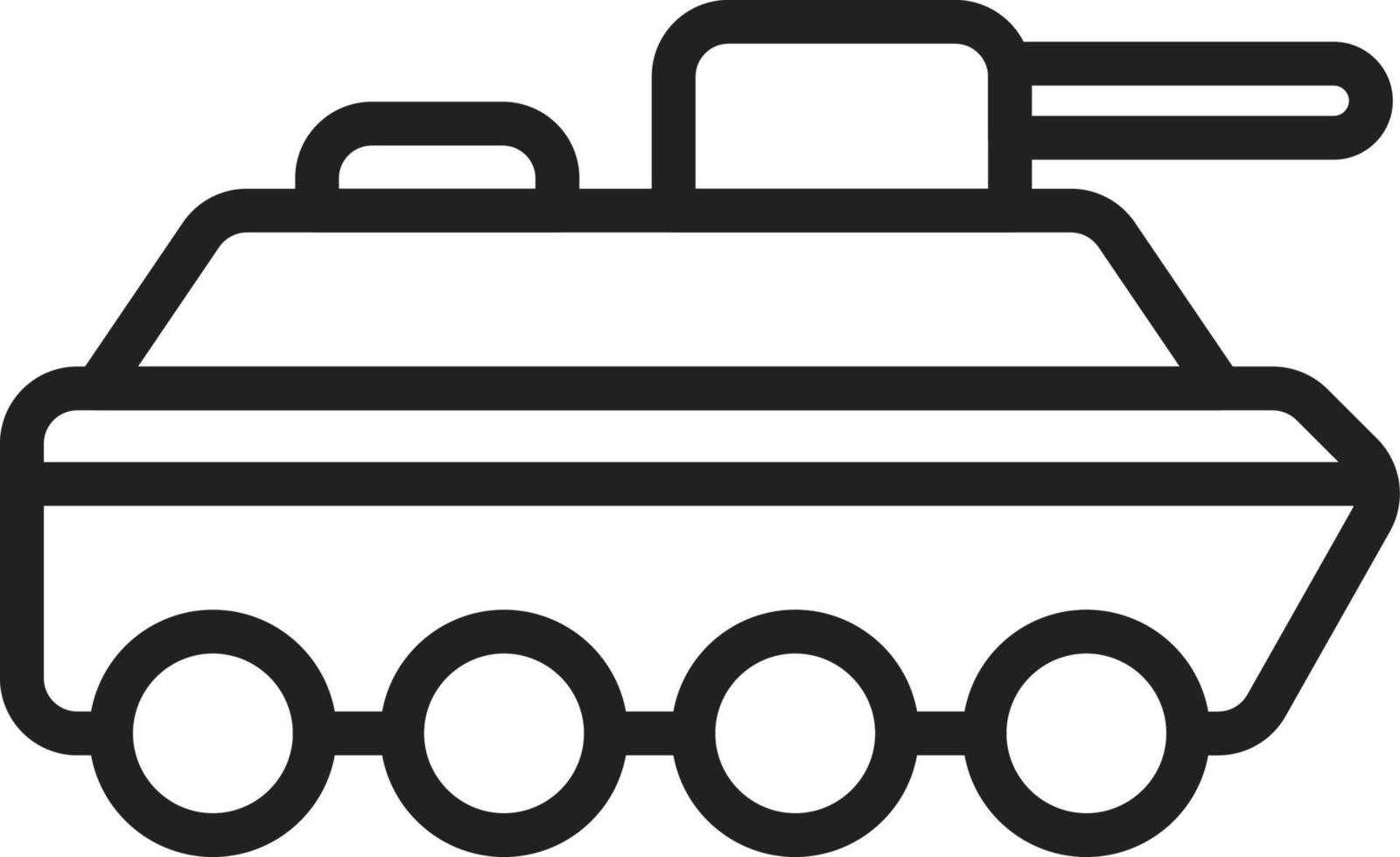 Armored Vehicle Line Icon vector