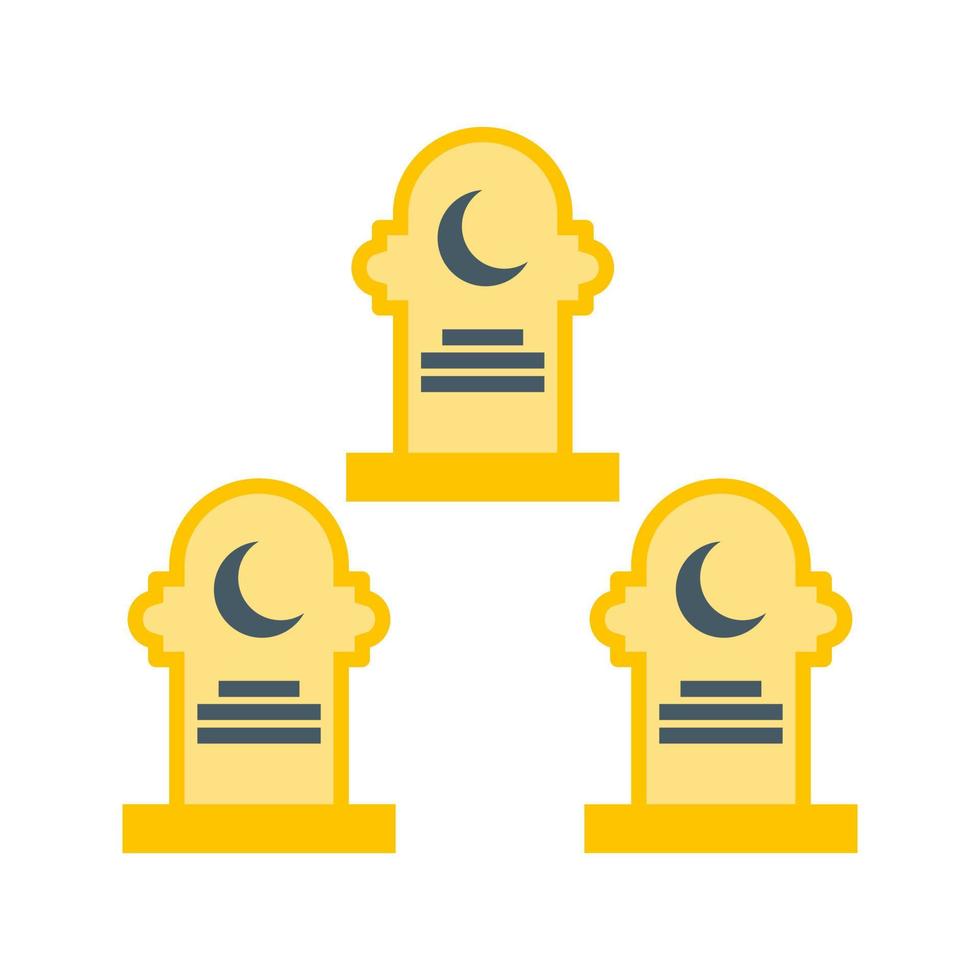 Graveyard Flat Color Icon vector