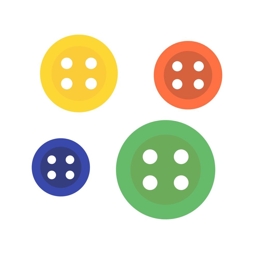 Buttons Flat Color Icon vector