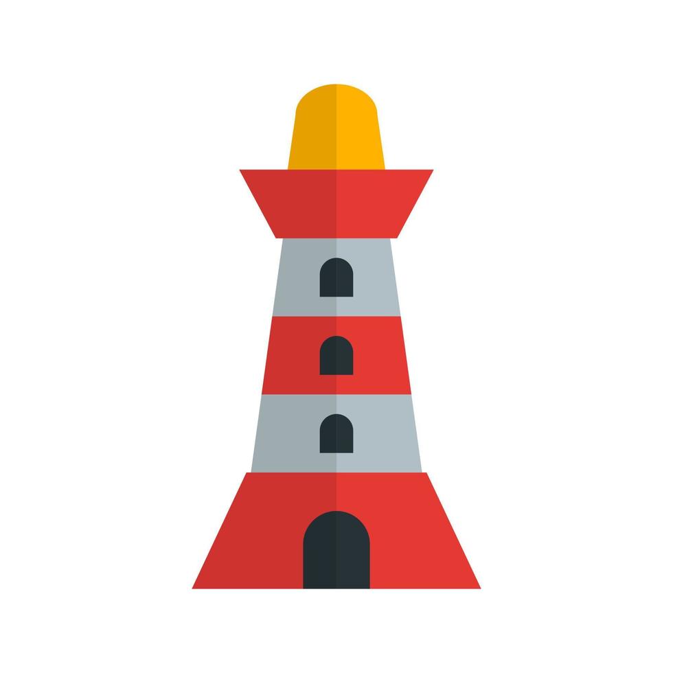 Lighthouse Flat Color Icon vector