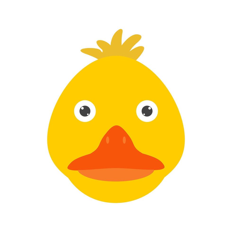 Duckling Face Flat Color Icon vector