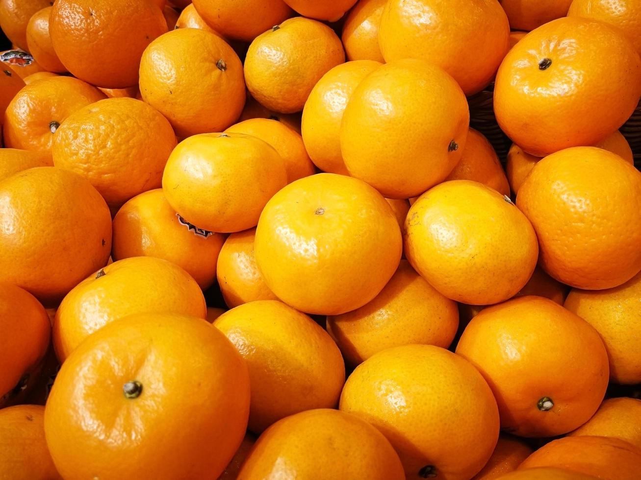 noreste de china invierno fruta de temporada cítricos. mandarinas en el mercado foto