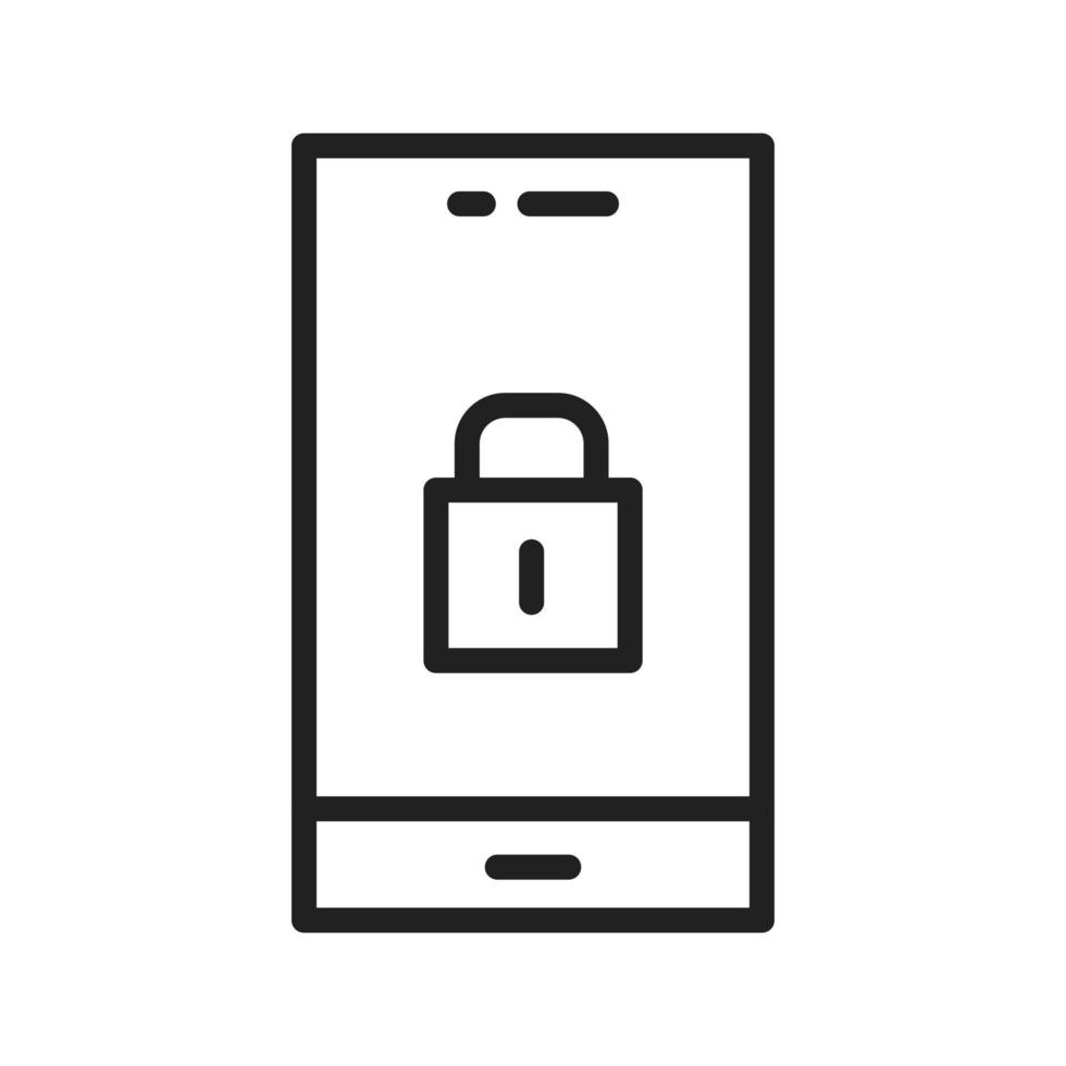 Screen lock Portrait Flat Color Icon vector