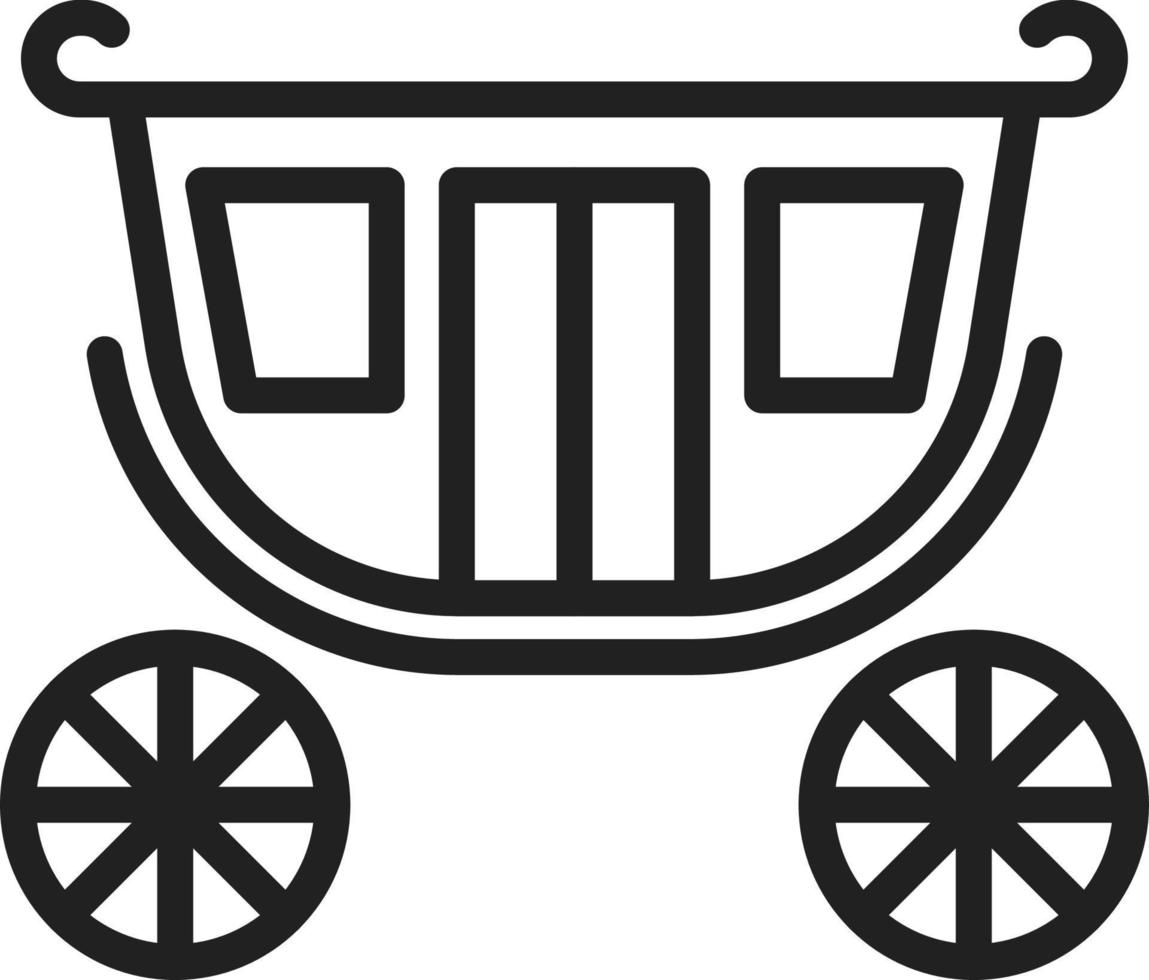Carriage Line Icon vector