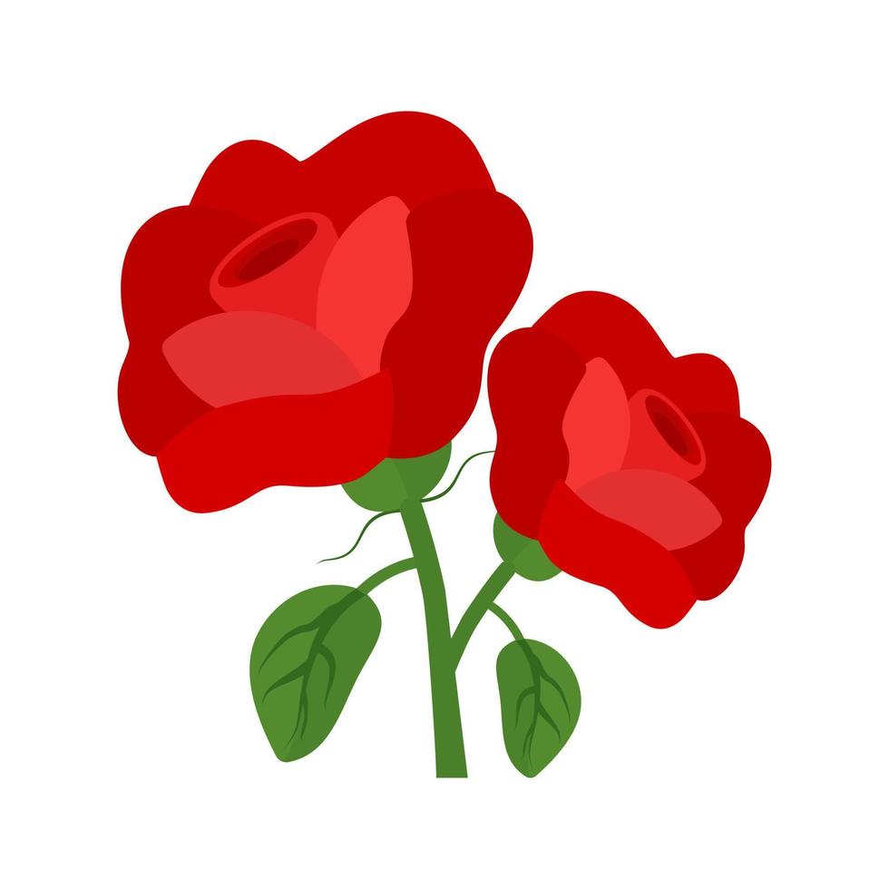 Roses Flat Color Icon vector