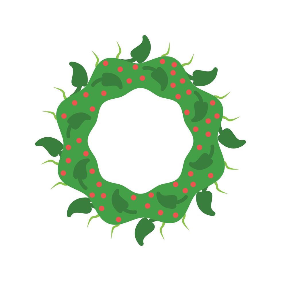 Wreath Flat Color Icon vector