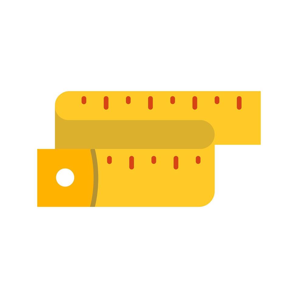 Measuring Tape Flat Color Icon vector