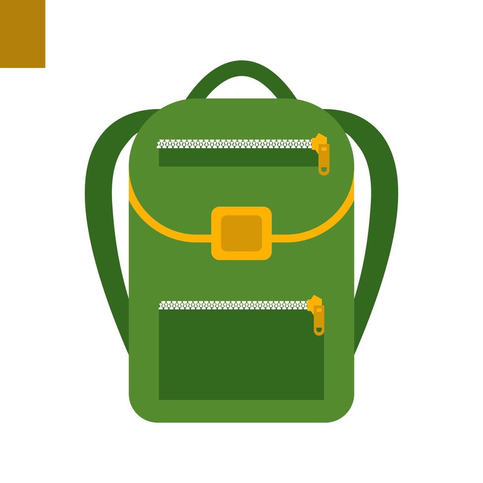 icono de color plano de mochila vector