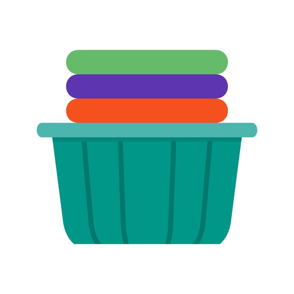 Folded Laundry Flat Color Icon vector