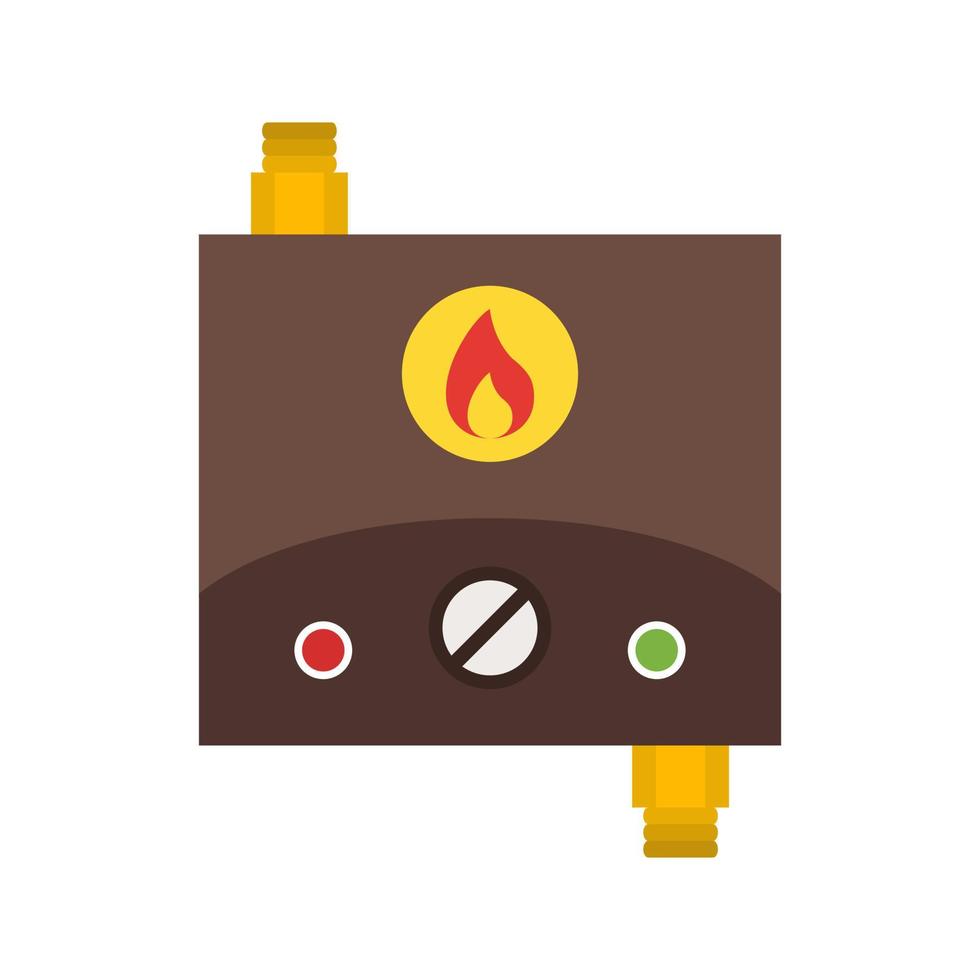 Tankless Water Heater Flat Color Icon vector