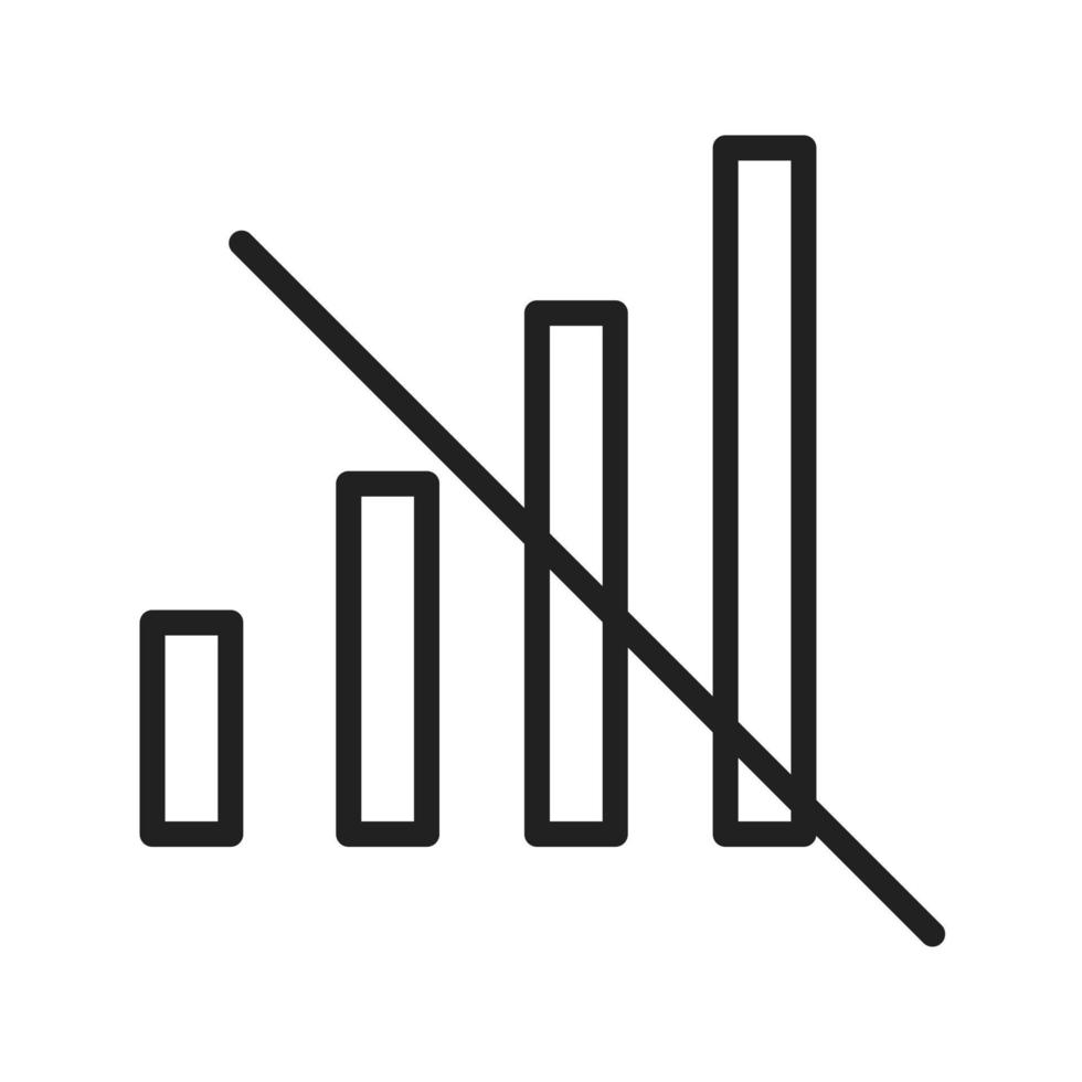 Signal Cellular Off Flat Color Icon vector