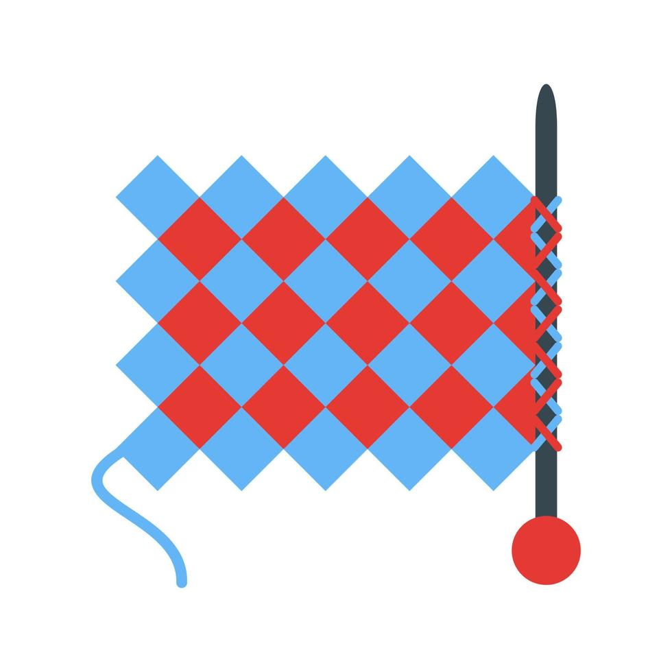 Knitting Flat Color Icon vector