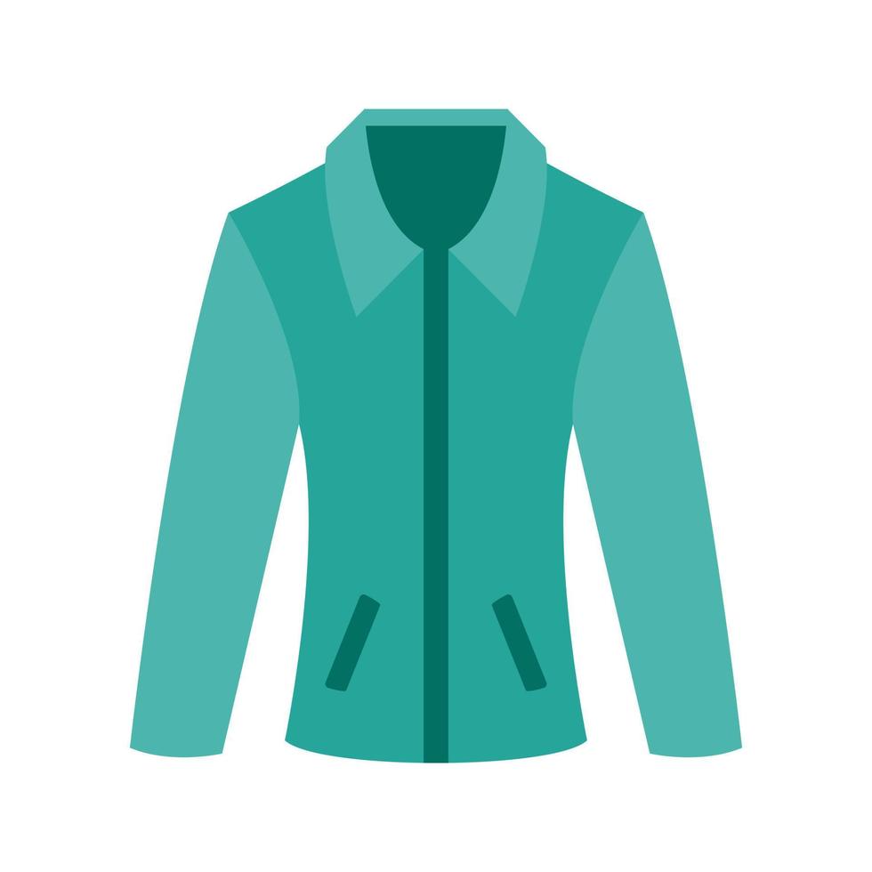 icono de color plano de la chaqueta vector