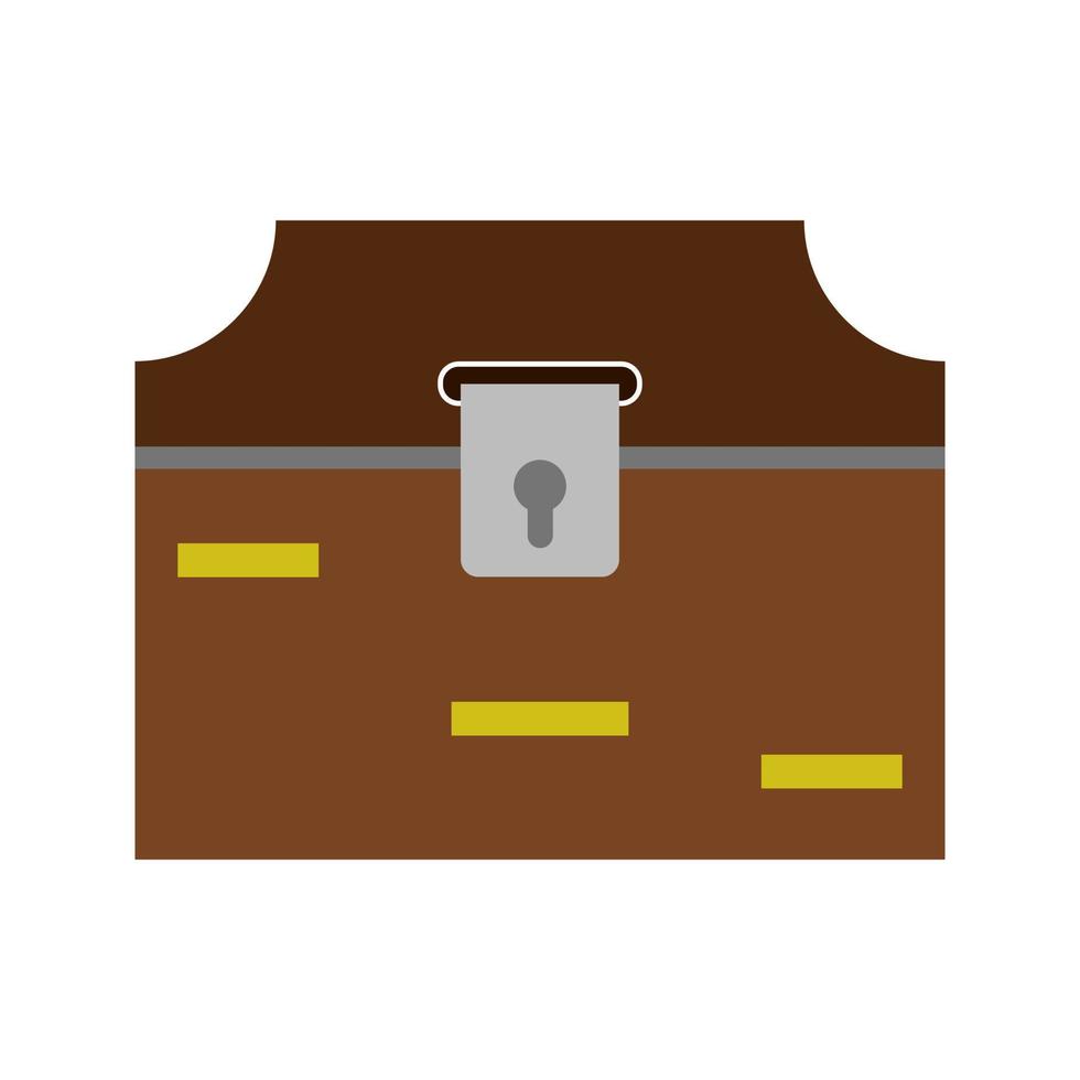 Treasure Chest II Flat Color Icon vector