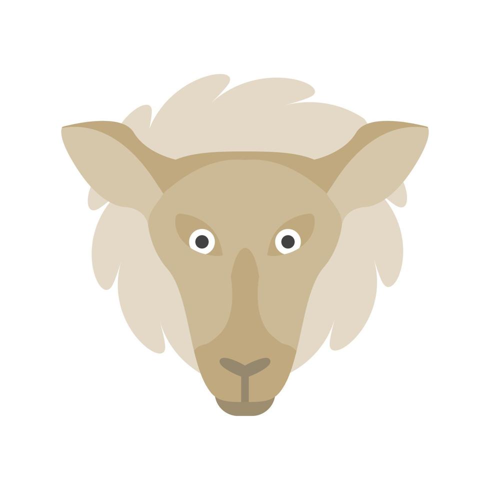 Lamb Face Flat Color Icon vector