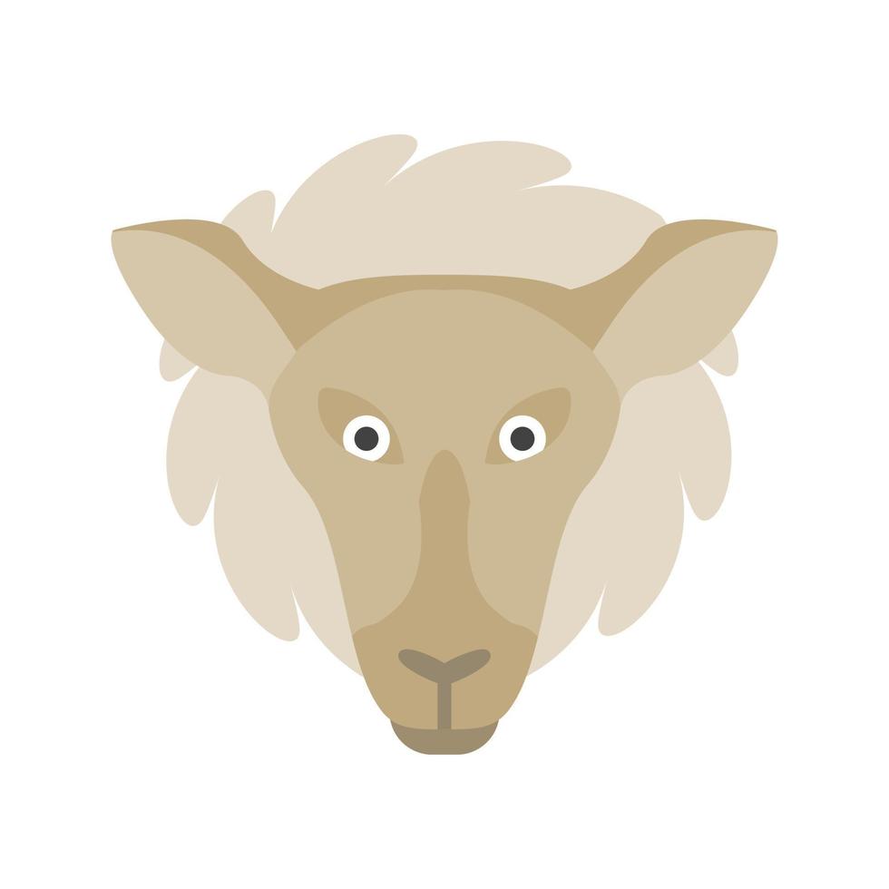 Lamb Face Flat Color Icon vector