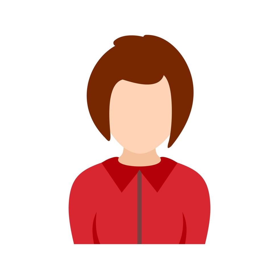 Working Lady Flat Color Icon vector