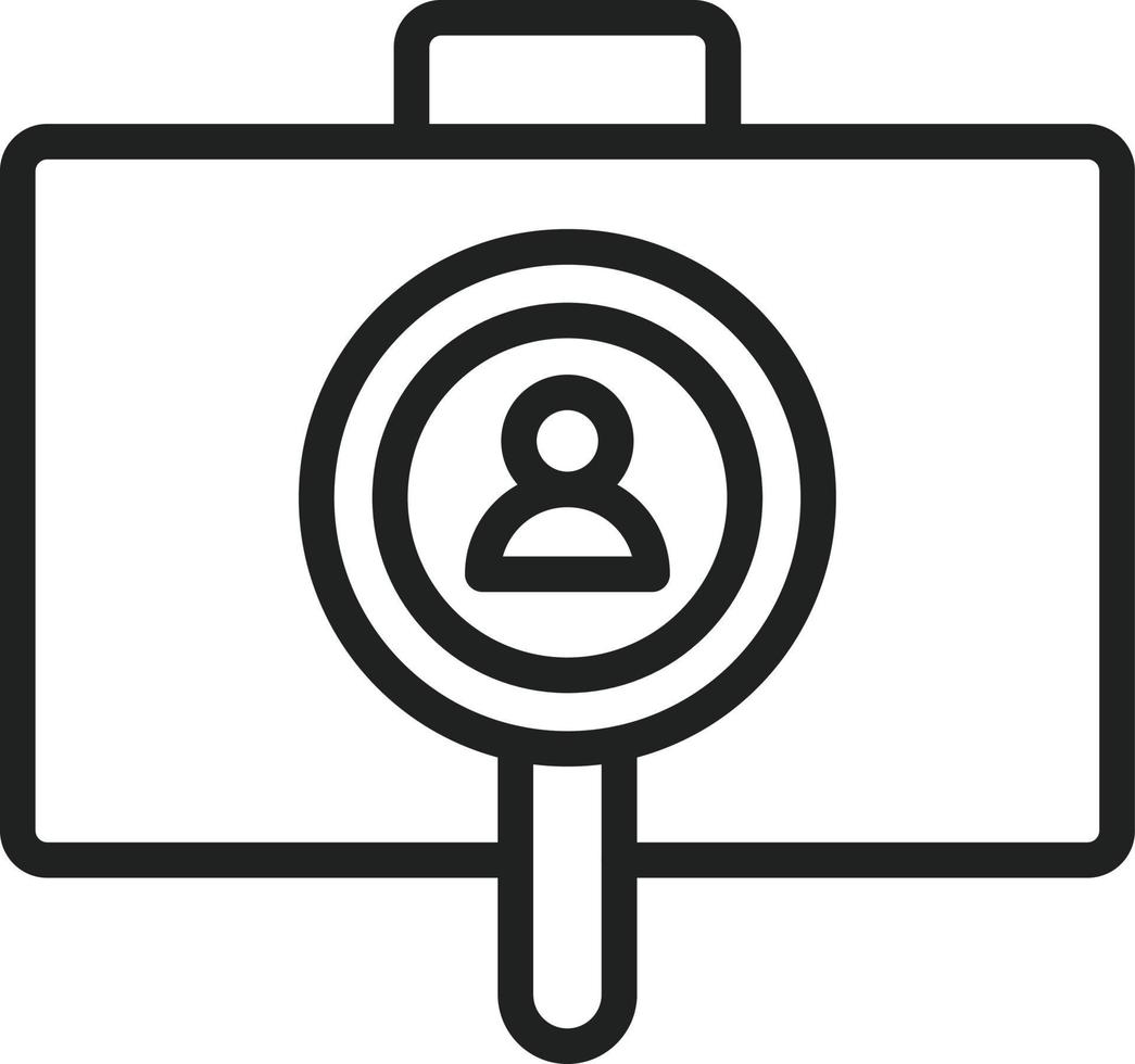 Employees Search Line Icon vector