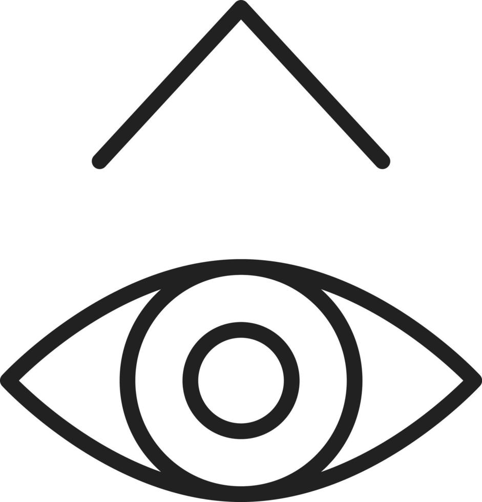 Look Up Line Icon vector