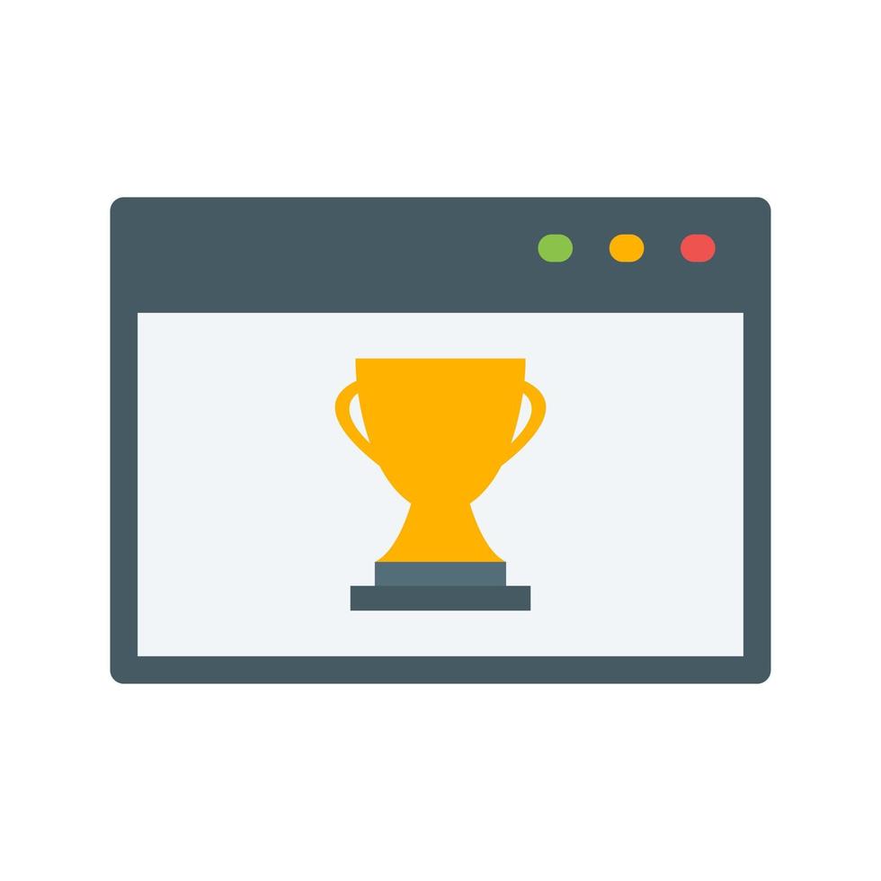 Web Award Flat Color Icon vector