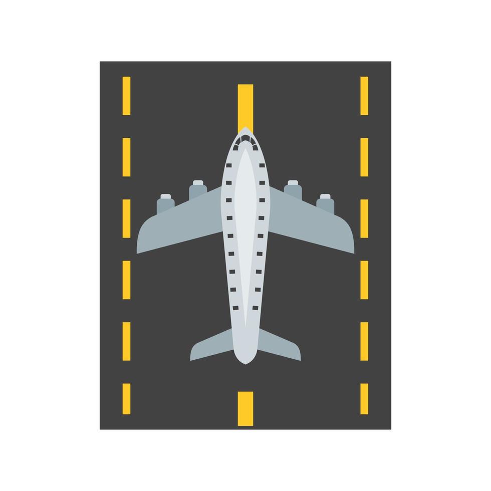 Runway Flat Color Icon vector