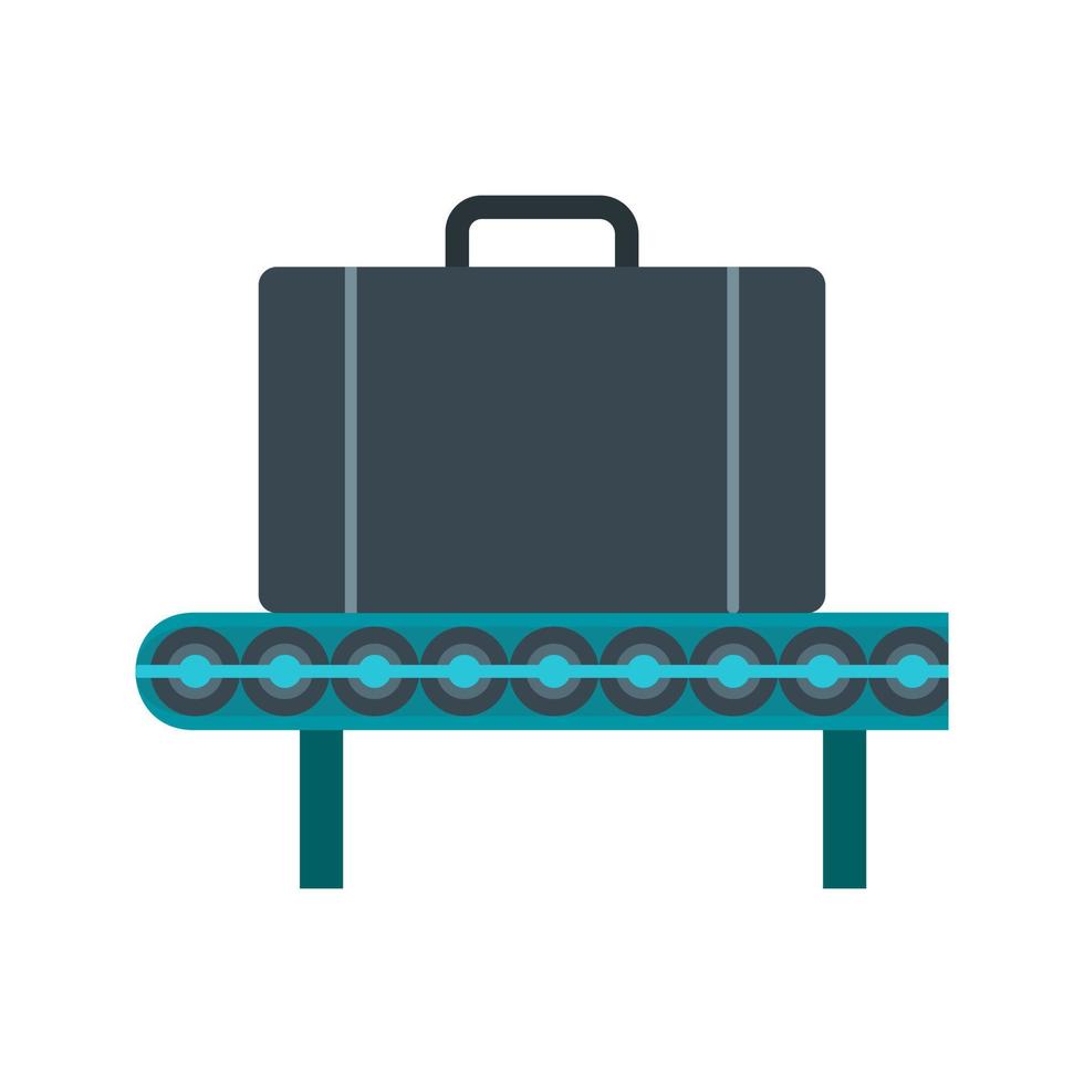 Checking Bag Flat Color Icon vector