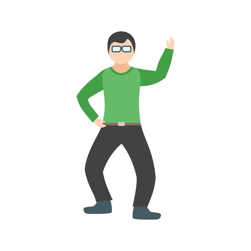 Crazy Flat Color Icon vector