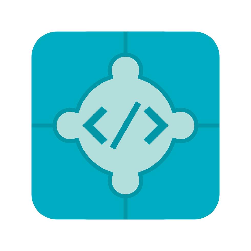 Pattern System Flat Color Icon vector