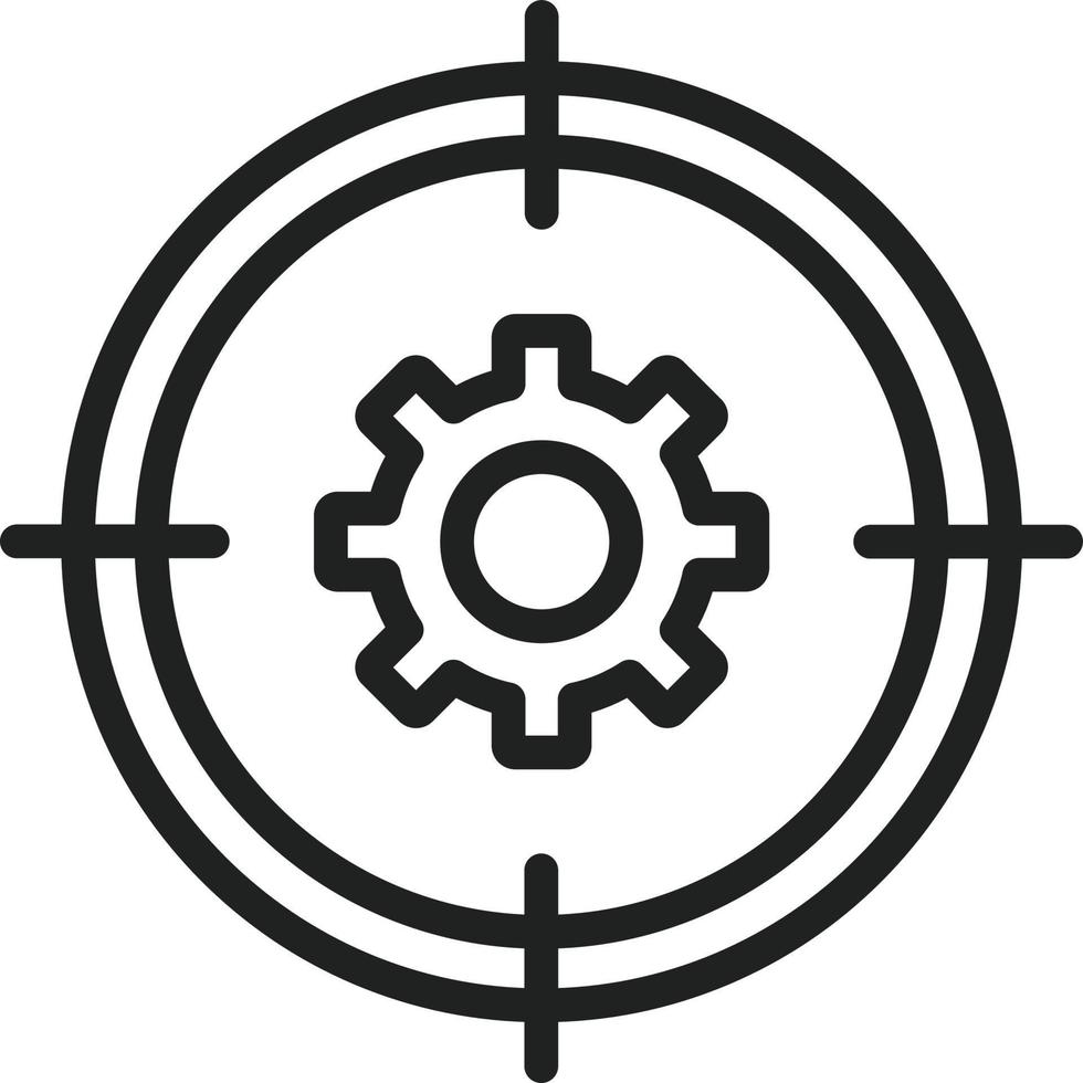 Goals Management Line Icon vector
