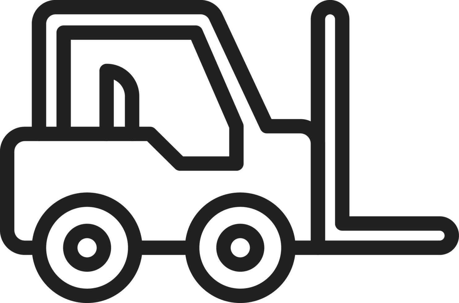 Forklift Line Icon vector