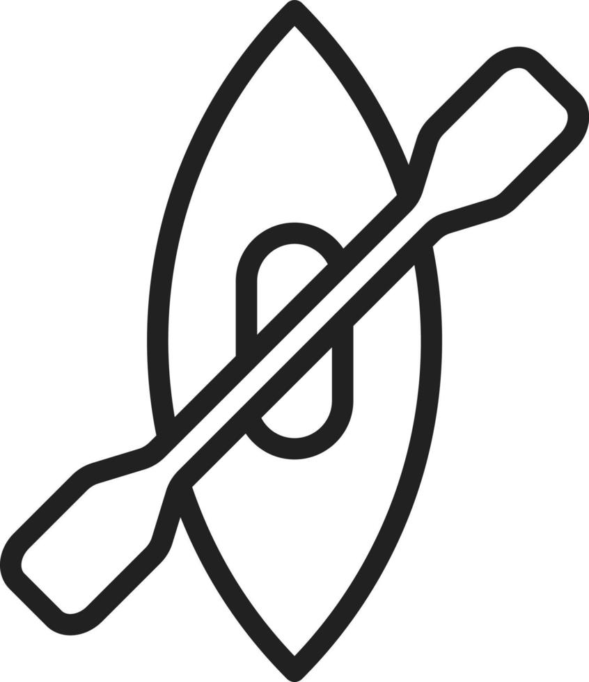 Row Boat Line Icon vector
