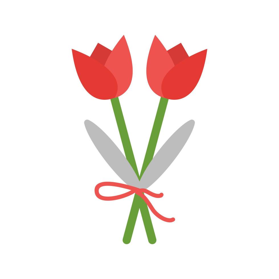 Bouquet Flat Color Icon vector