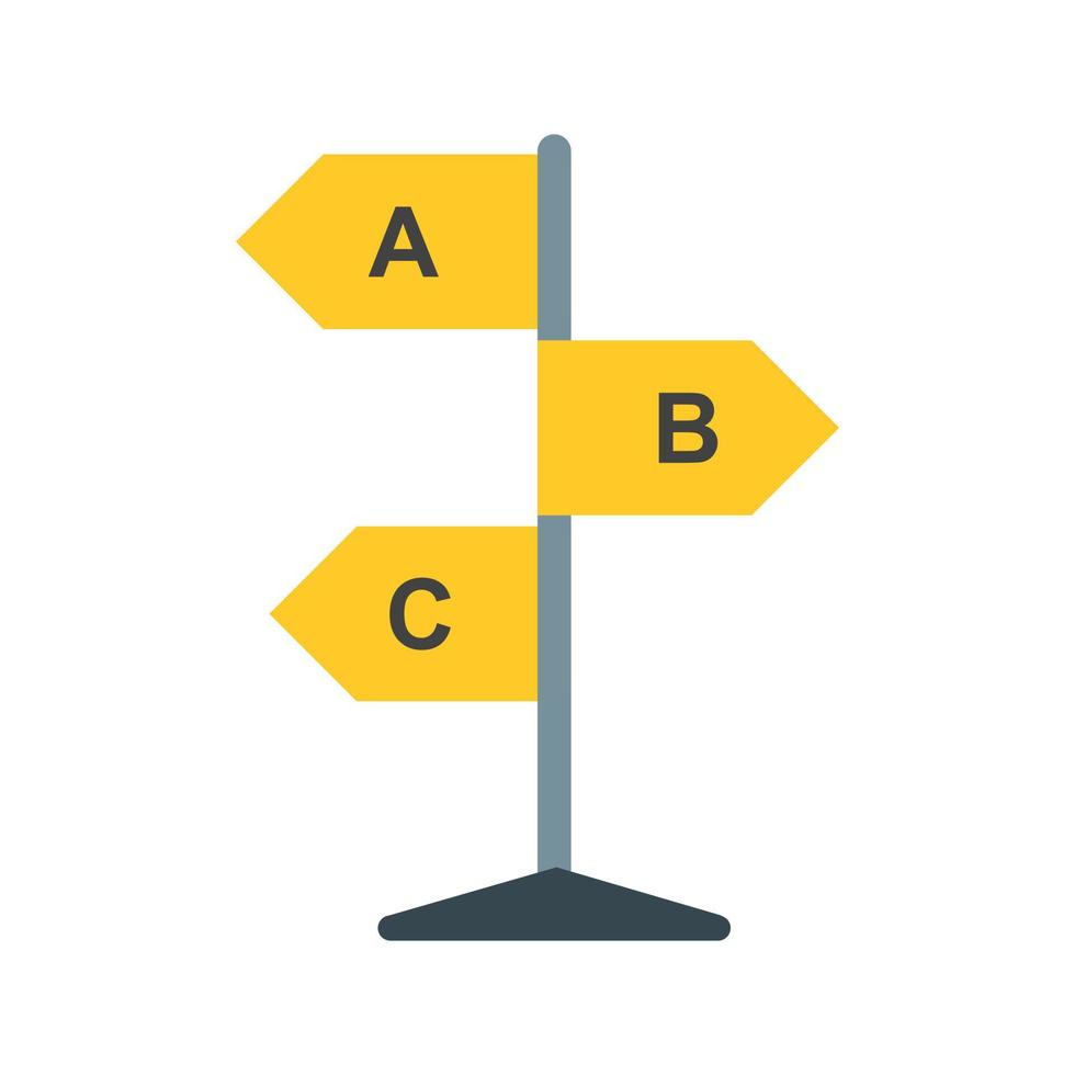 Giving Direction Flat Color Icon vector