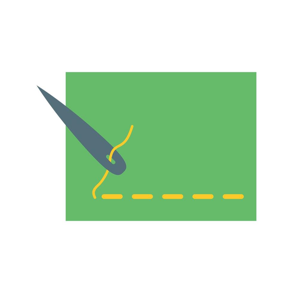 Stitching Lines Flat Color Icon vector
