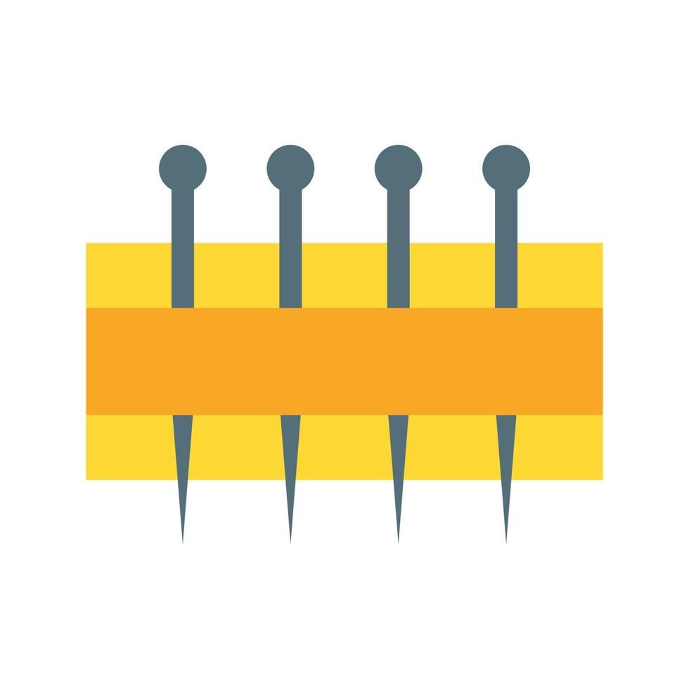 Needles Holder Flat Color Icon vector