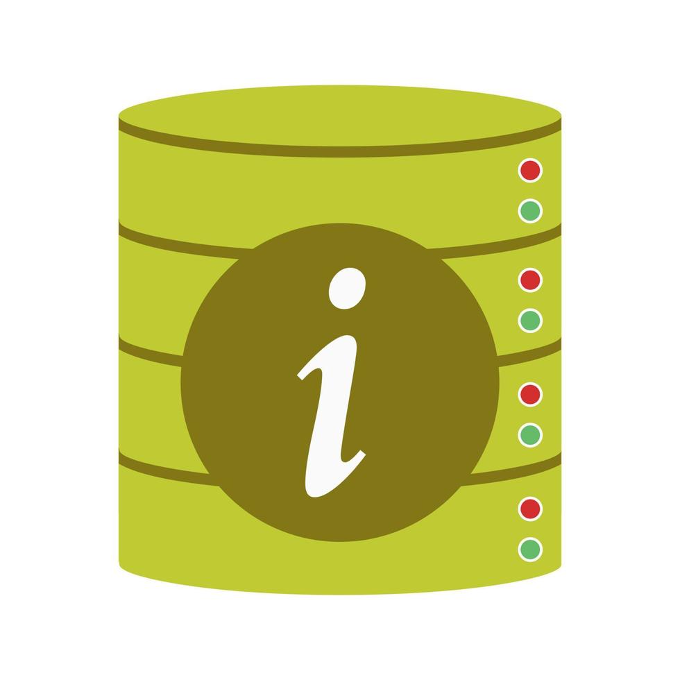 Data Information Flat Color Icon vector