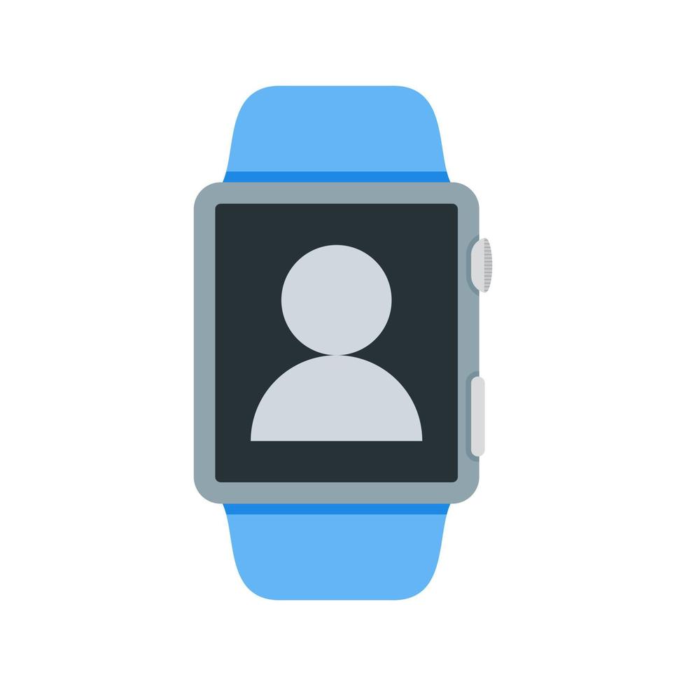 User on Watch Flat Color Icon vector