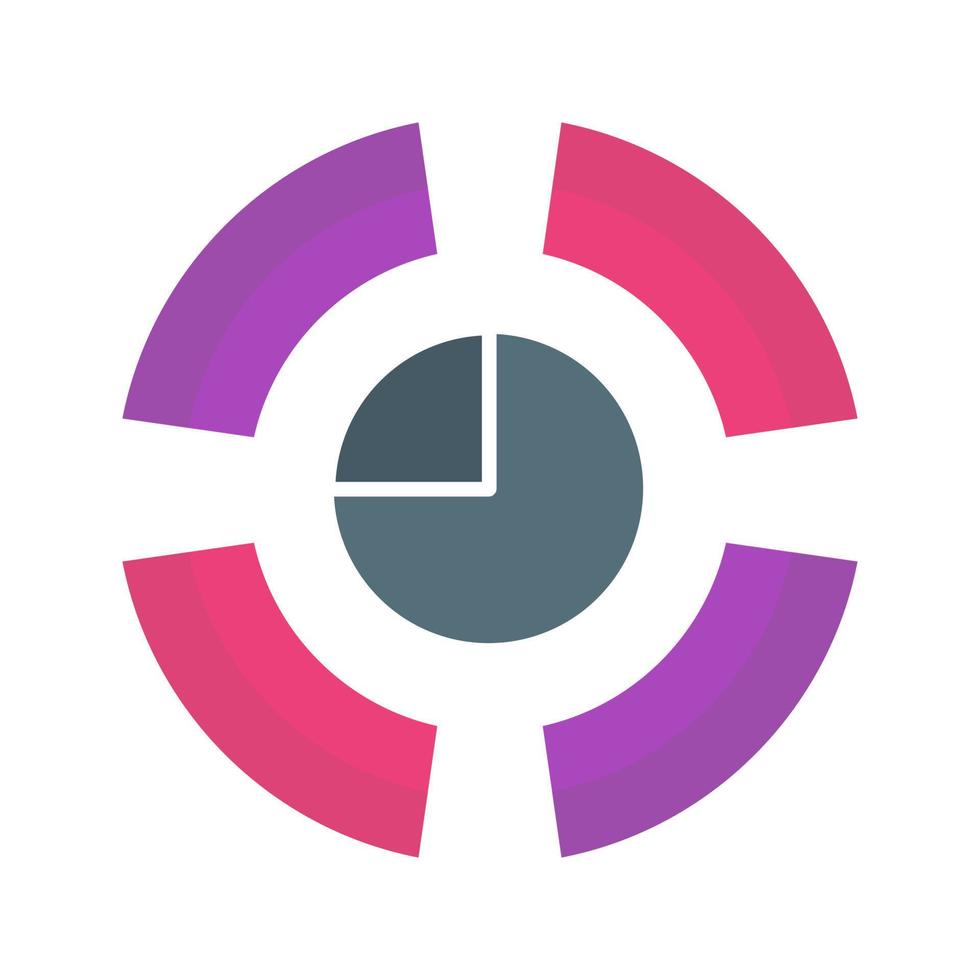 Predictive Analytics Flat Color Icon vector